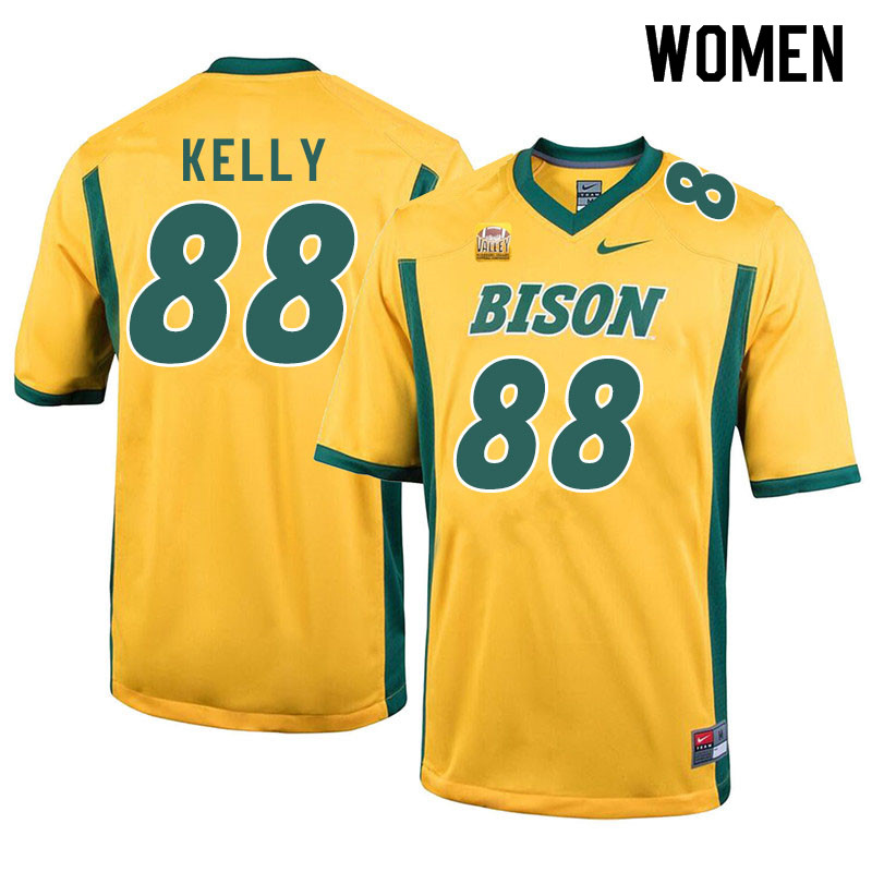 Women #88 Justice Kelly North Dakota State Bison College Football Jerseys Sale-Yellow - Click Image to Close